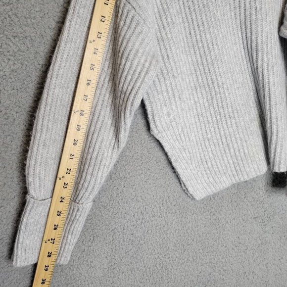 Topshop Womens Pullover Sweater Gray Long Sleeve Mock Neck Tight Knit 4 New‎ - Picture 5 of 9